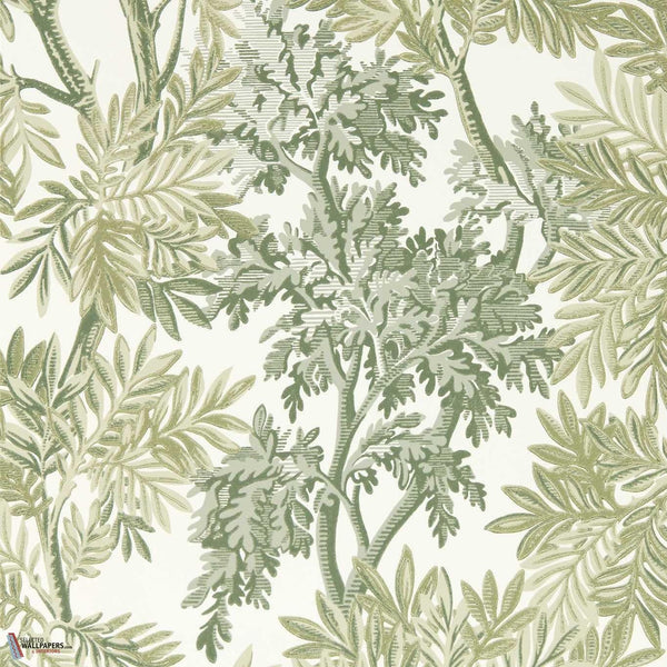 Tapestry trees wallpaper-Sanderson-Forest/willow-Roll-Selected Wallpapers-Interiors
