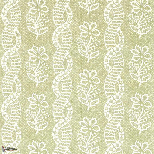 Dabu stripe wallpaper-Zoffany-Pale olive-Roll-Selected Wallpapers-Interiors