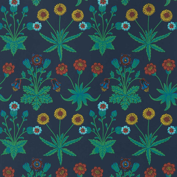 Daisy-behang-Morris & Co-Midnight-Rol-Selected-Wallpapers-Interiors