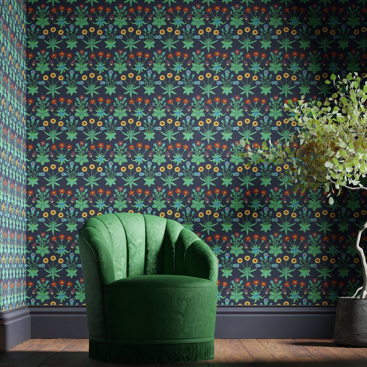 Daisy-behang-tapete-wallpaper-Morris & Co-Selected-Wallpapers-Interiors