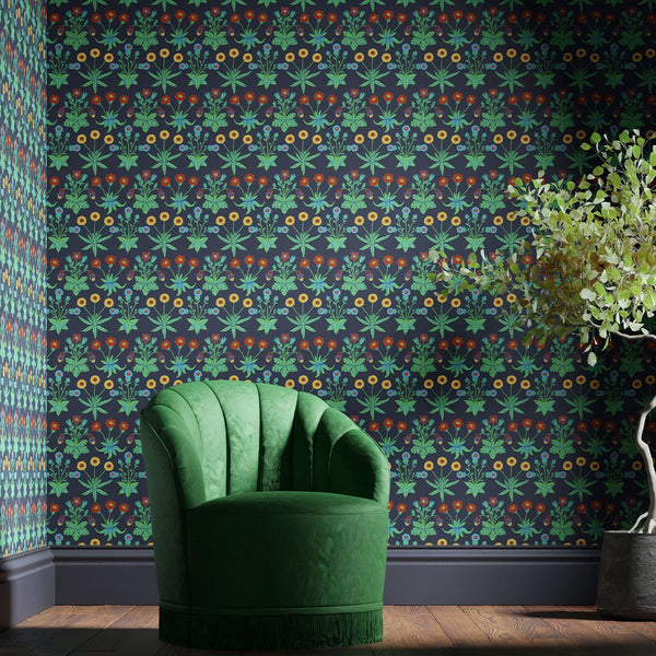 Daisy-behang-Morris & Co-Selected-Wallpapers-Interiors