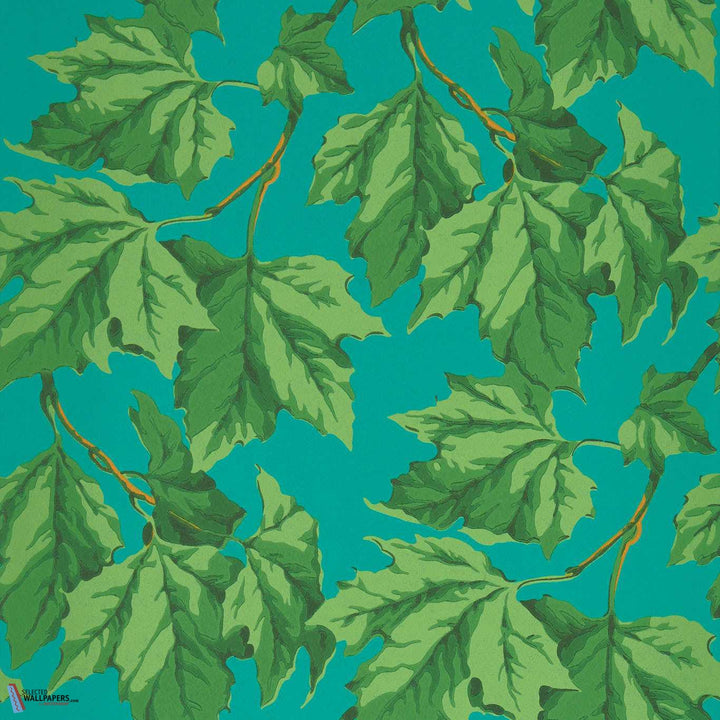 Dappled Leaf-Behang-Tapete-Harlequin-Emerald/Teal-Rol-113047-Selected Wallpapers