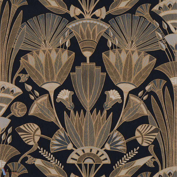 Denderah-Tapete-Casamance-Noir/Mordoré-Rolle-76130610-Selected Wallpapers