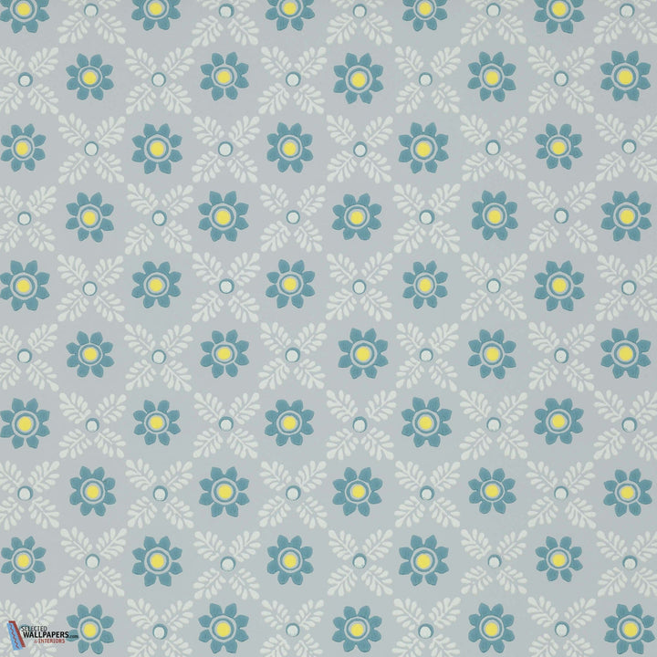 Ditsy Block-Little Greene-wallpaper-behang-Tapete-wallpaper-Bone China Blue-Rol-Selected Wallpapers