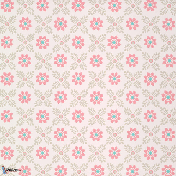 Ditsy Block-Little Greene-behang-Carmine-Rol-Selected Wallpapers