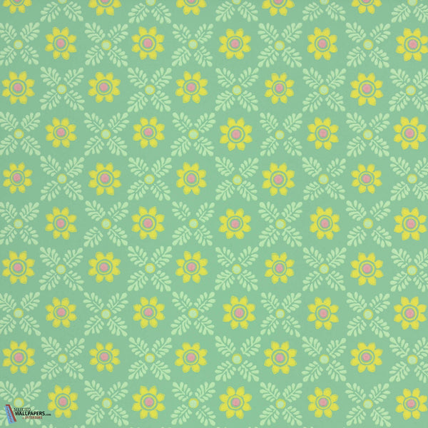 Ditsy Block-Little Greene-behang-Green Verditer-Rol-Selected Wallpapers