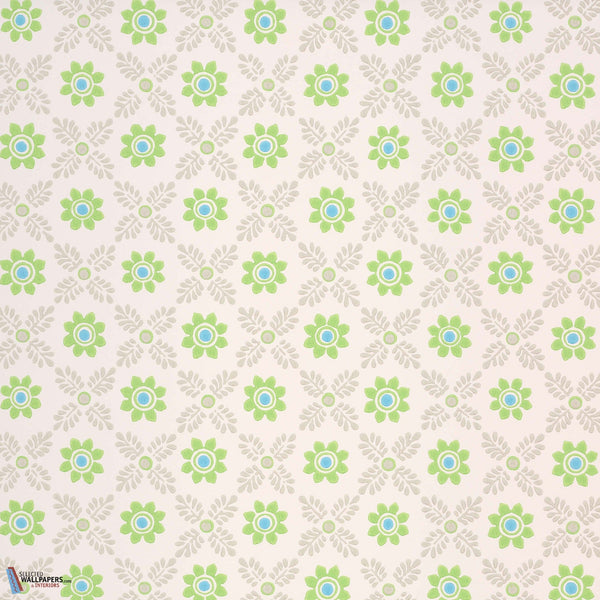 Ditsy Block-Little Greene-behang-Phthalo-Rol-Selected Wallpapers