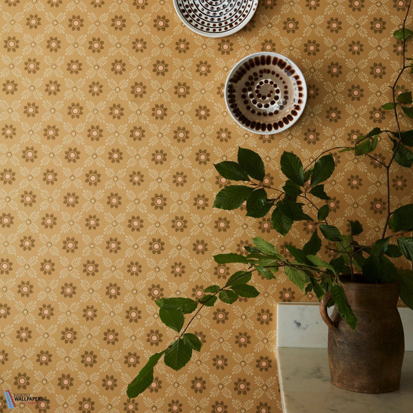 Ditsy Block-Little Greene-behang-Selected Wallpapers