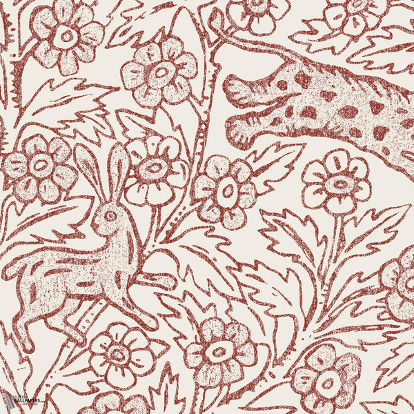 Eden Mural wallpaper-Sandberg-Red-Mattic-M2-Selected Wallpapers-Interiors