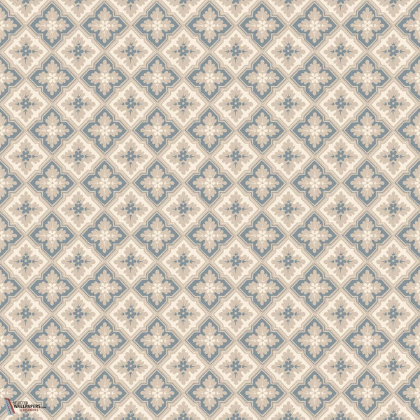 Edvin wallpaper-Sandberg-Indigo Blue-Roll-Selected Wallpapers-Interiors