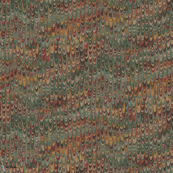 End Paper behang-Mulberry-Red/Green-Rol-Selected-Wallpapers-Interiors
