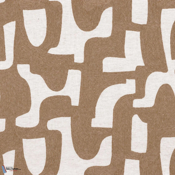 Entrelacs stof-Casamance-Tabac-Meter (M1)-Selected-Wallpapers-Interiors