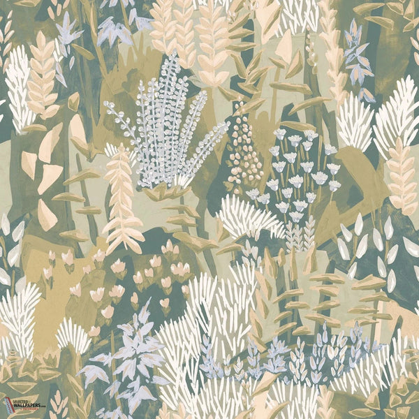 Erica behang-Casamance-Sauge/Lillas-Rol-Selected-Wallpapers-Interiors