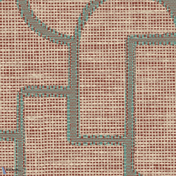 Esparto Ibérico-Arte-behang-Terra Teal-Rol-Selected Wallpapers
