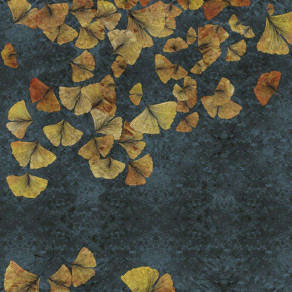 Eternal Youth-behang-Inkiostro Bianco-Blue on Gold-Gold Leaf-INKBGIL2002-Selected Wallpapers