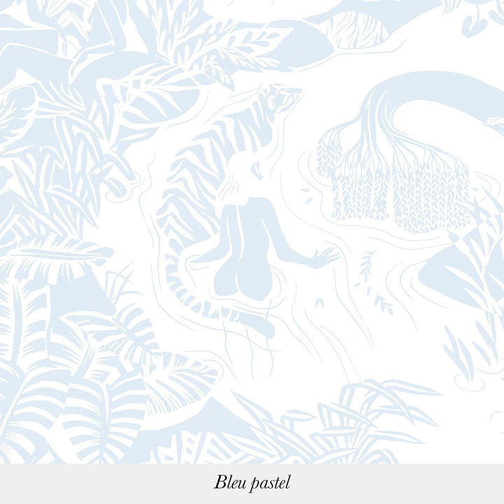 Eternelles Sur Mesure-Isidore Leroy-wallpaper-behang-Tapete-wallpaper-Blue Pastel-Non Woven-Selected Wallpapers