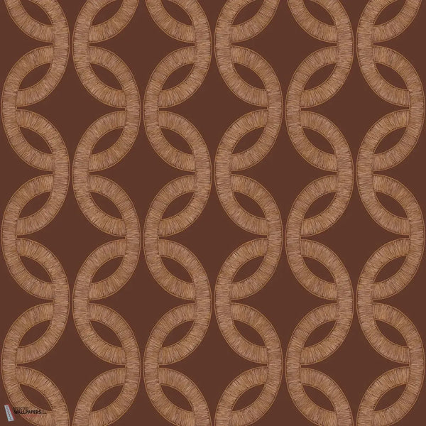 Etienne wallpaper-Casamance-Bordeaux/Cuivre-Roll-Selected Wallpapers-Interiors