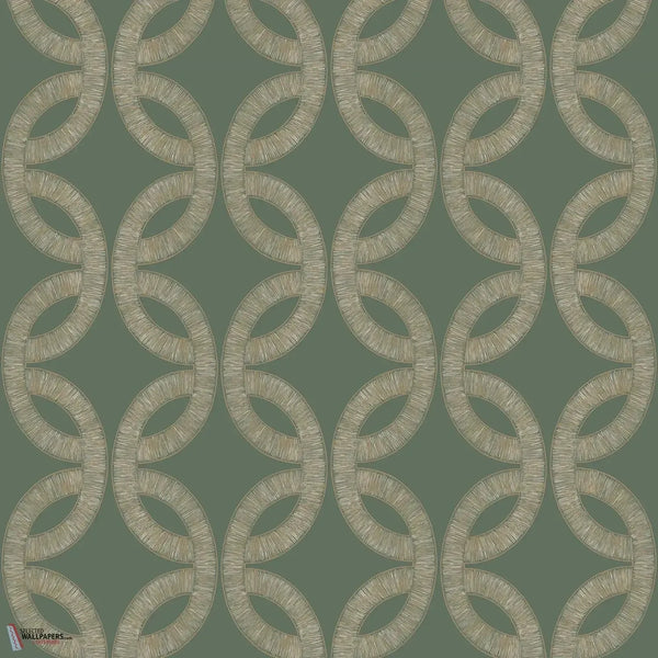 Etienne wallpaper-Casamance-Vert de Gris/Dore-Roll-Selected Wallpapers-Interiors