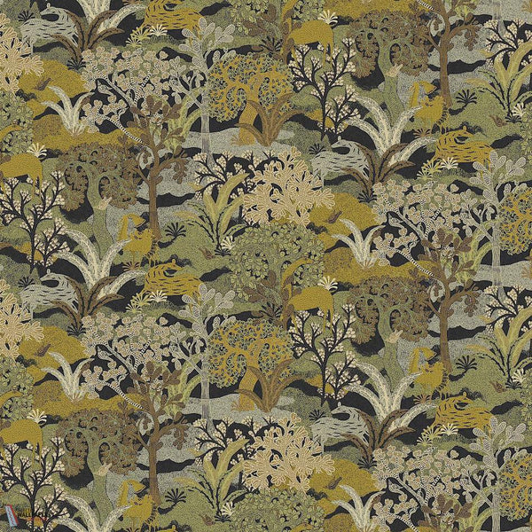 Fabulo wallpaper-Masureel-Olive-Roll-Selected-Wallpapers-Interiors