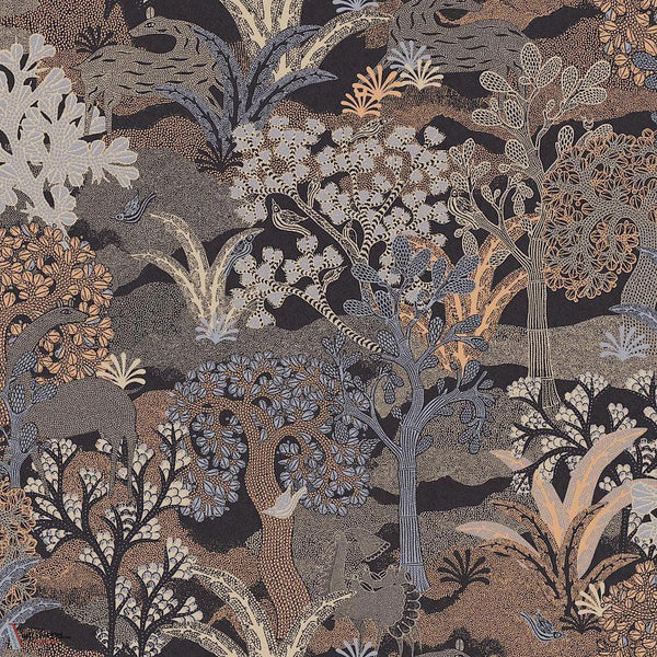 Fabulo wallpaper-Masureel-Ebony-Roll-Selected-Wallpapers-Interiors