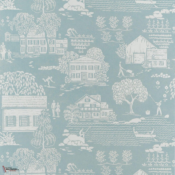 Farmingdale behang-Anna French-Spa blue-Rol-Selected Wallpapers-Interiors