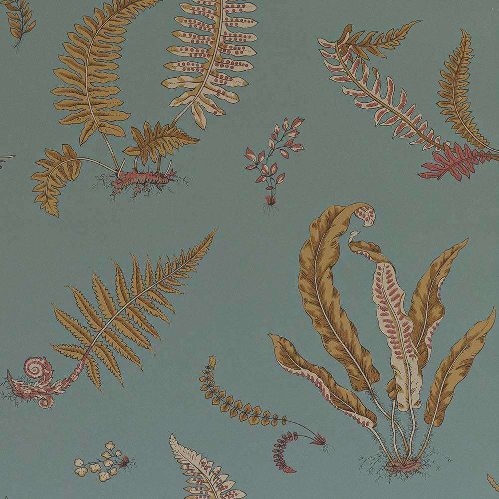 Ferns-behang-Tapete-GP&J Baker-Teal-Rol-BW45044.12-Selected Wallpapers