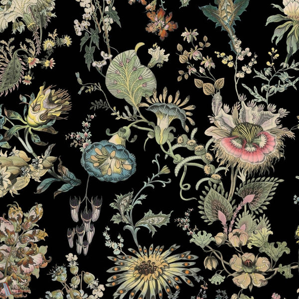 Flora Fantasia behang-House of Hackney-Noir-200 cm-Selected-Wallpapers-Interiors