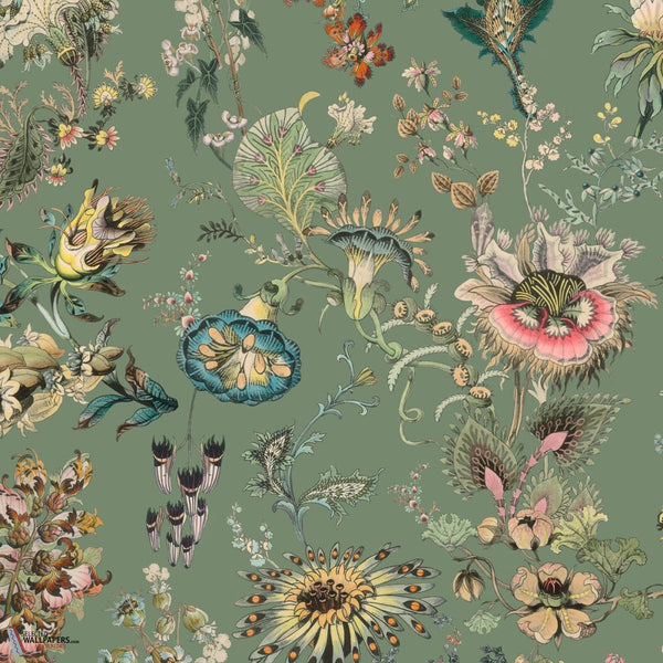 Flora Fantasia behang-House of Hackney-Verdigris-200 cm-Selected-Wallpapers-Interiors