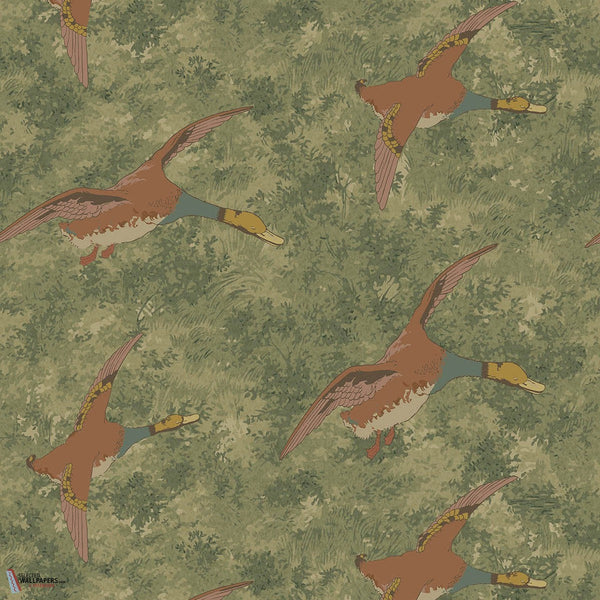 Forest Ducks wallpaper-Mulberry-Lovat-Roll-Selected-Wallpapers-Interiors