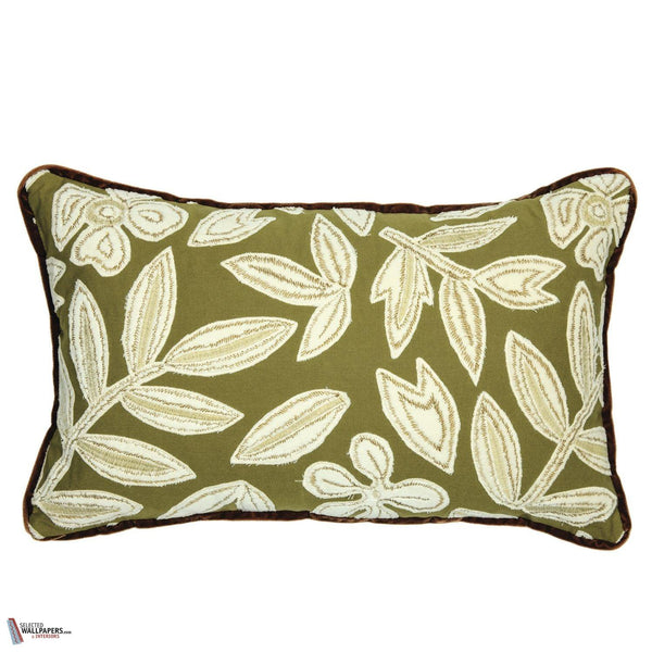 Forget Me Not kussen-Casamance-Olive-30 x 50 cm-Selected Wallpapers-Interiors