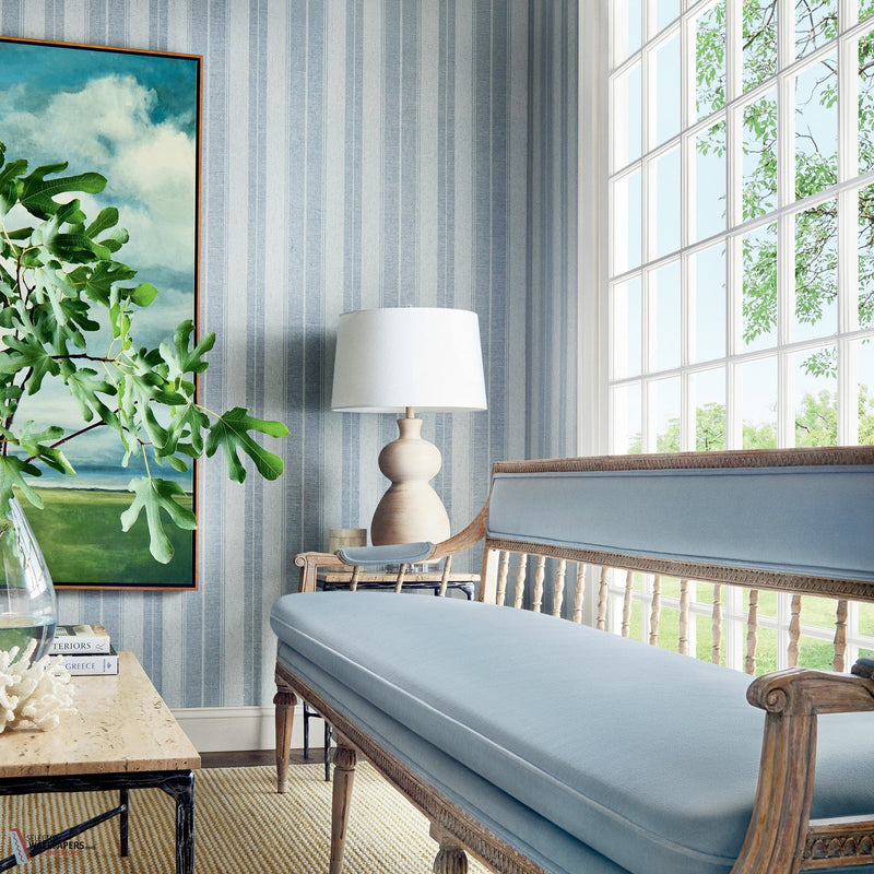 Frisco Stripe wallpaper-Thibaut-Selected-Wallpapers-Interiors
