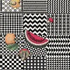 Frutta e Geometrico-behang-Cole & Son-Black White & Multi-Rol-123/6027-Selected Wallpapers