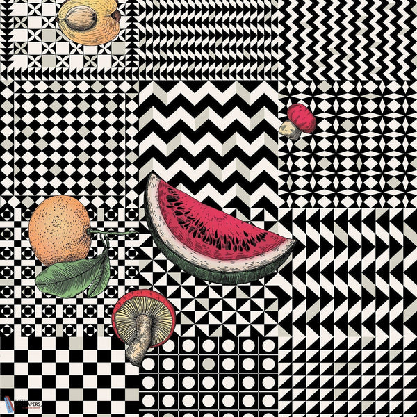 Frutta e Geometrico-behang-Cole & Son-Black White & Multi-Rol-123/6027-Selected Wallpapers