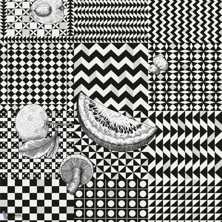 Frutta e Geometrico-behang-Tapete-Cole & Son-Black & White-Rol-123/6030-Selected Wallpapers