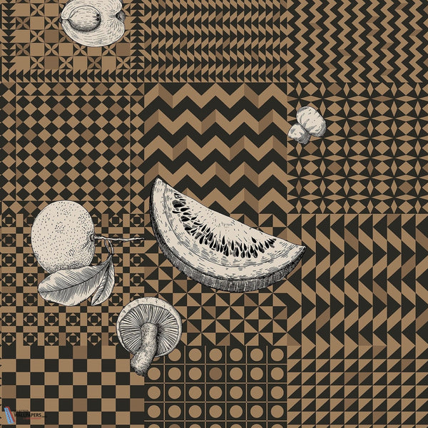 Frutta e Geometrico-behang-Cole & Son-Black White & Gold-Rol-123/6031-Selected Wallpapers