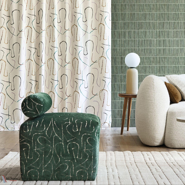 Fusain Velvet stof-Camengo-Selected Wallpapers-Interiors