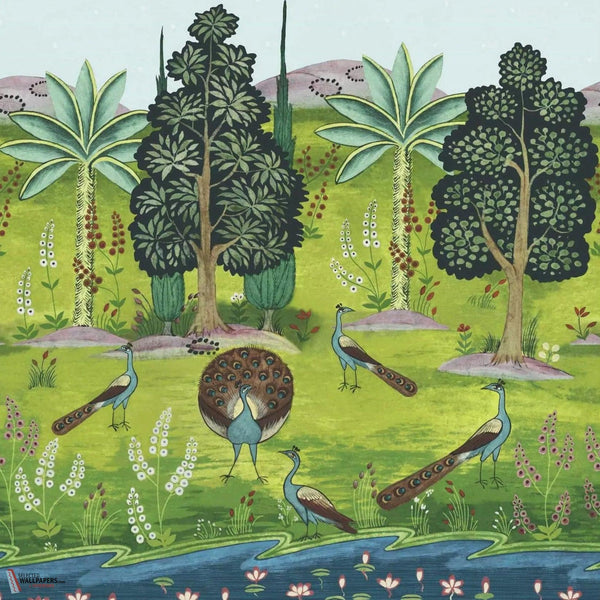 Garland of Ragini wallpaper-1838 wallcoverings-Day-Set-Selected Wallpapers-Interiors