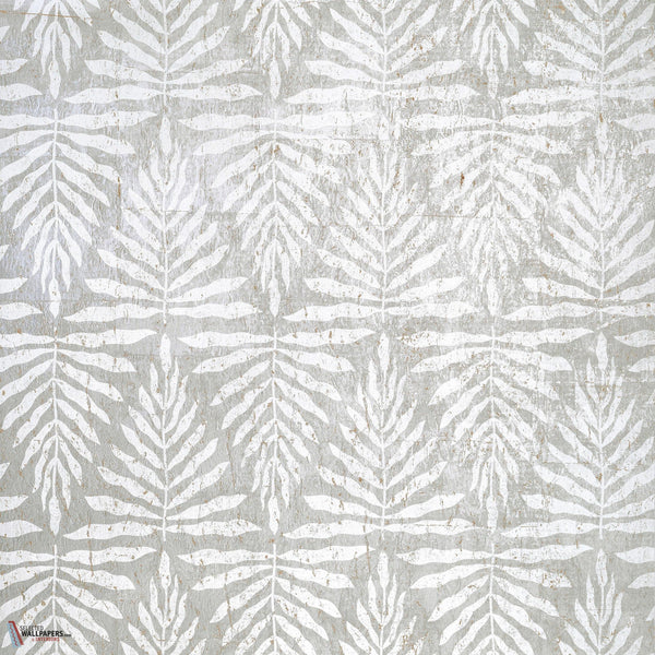 Gasparilla wallpaper-Thibaut-Metallic silver and white-Roll-Selected Wallpapers-Interiors