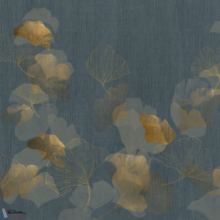 Ginko-Tecnografica-wallpaper-behang-Tapete-wallpaper-Blue-Fabric Vinyl-Selected Wallpapers