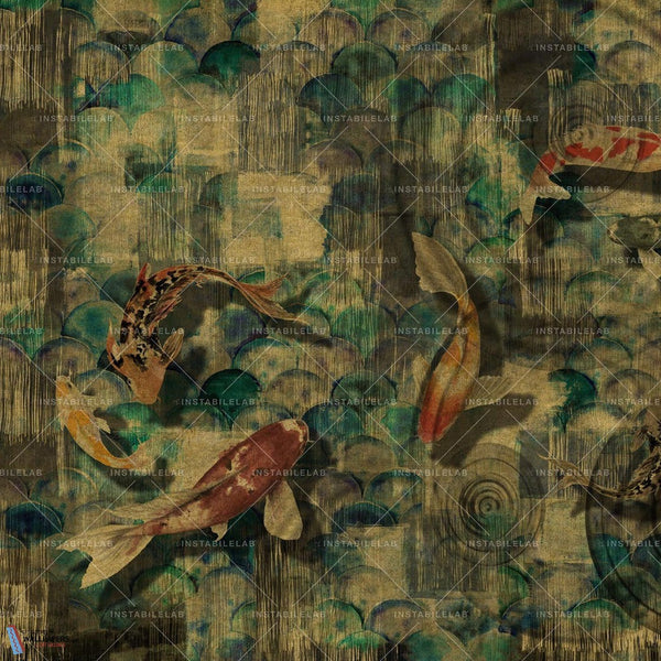 Gold Fish-INSTABILELAB-behang-Gold-Prestige Gold-Selected Wallpapers