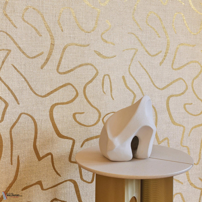 Gold Wall Tapete von Misia