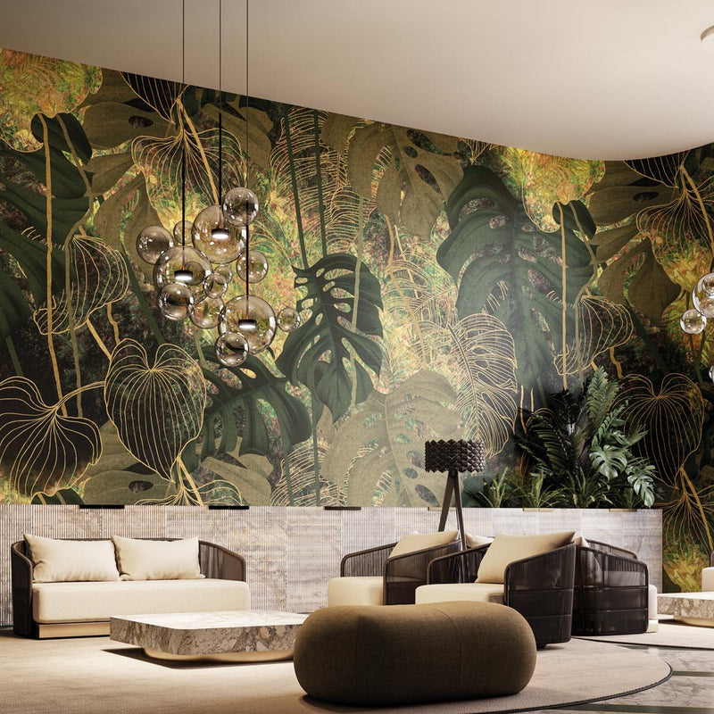 Golden Leaf behang van INSTABILELAB