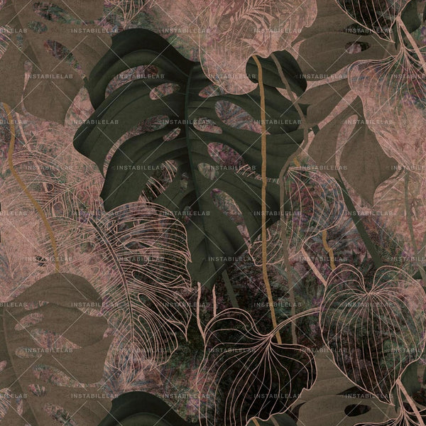 Golden Leaf behang-Behang-INSTABILELAB-Rose Gold-Prestige Rose Gold-M2-Selected Wallpapers & Interiors