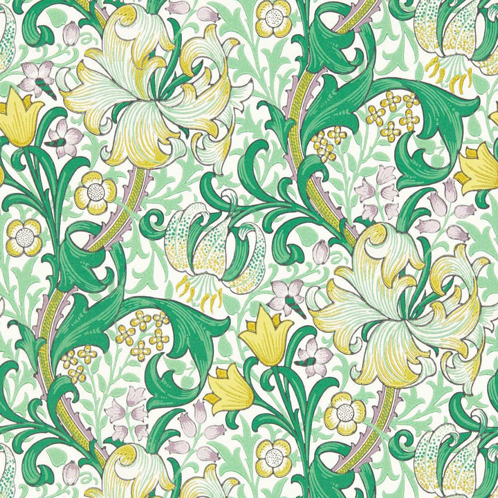 Golden Lily-behang-tapete-wallpaper-Morris & Co-Secret Garden-Rol-Selected-Wallpapers-Interiors