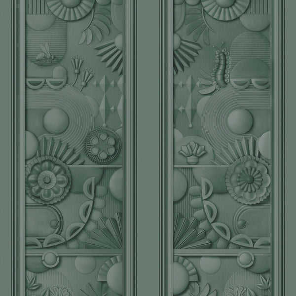 Greenhouse Gathering Window-Moooi-wallpaper-Forest Green-Paneel-Selected-Wallpapers-Interiors