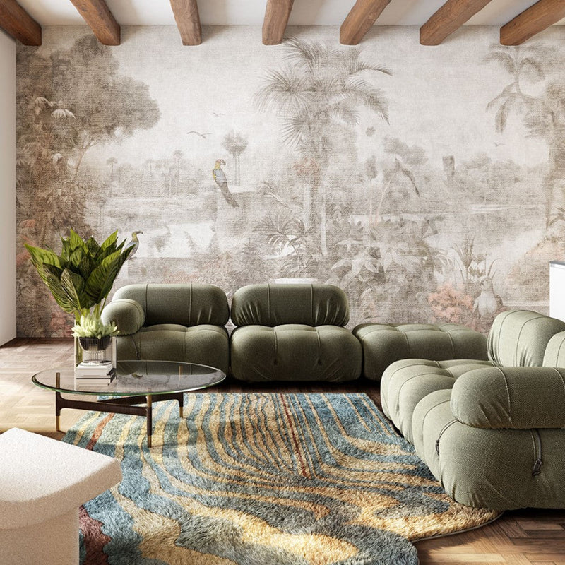 Greige-Inkiostro Bianco-wallpaper-Selected-Wallpapers-Interiors