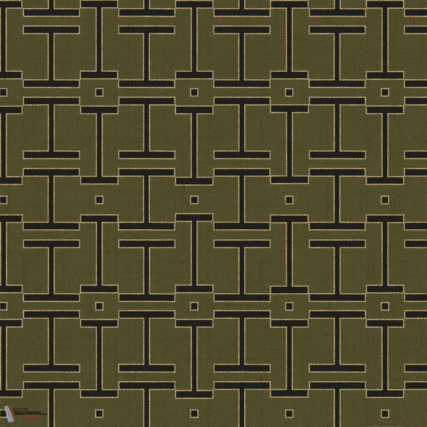 Grid wallpaper-Coordonne-Olive-Non Woven-Selected-Wallpapers-Interiors
