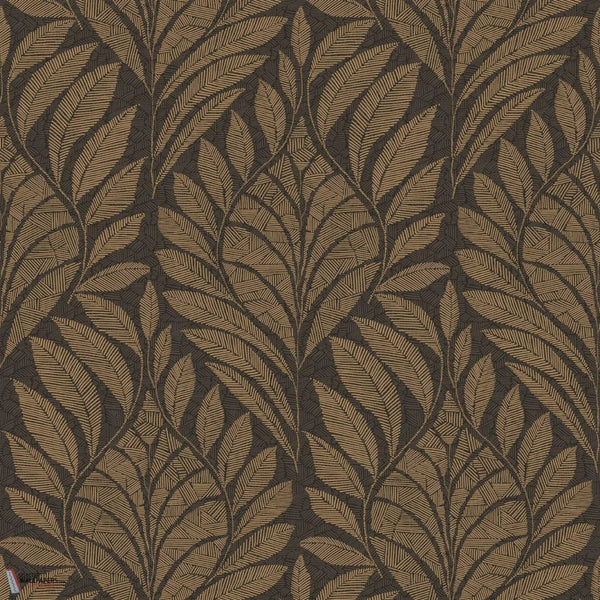 Gustav behang-Casamance-Anhracite/Dore-Rol-Selected Wallpapers-Interiors