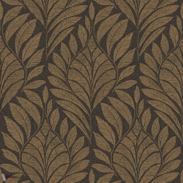 Gustav wallpaper-Casamance-Anhracite/Dore-Roll-Selected Wallpapers-Interiors