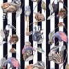 Hackney Empire behang-House of Hackney-Midnight Stripe-200 cm-Selected-Wallpapers-Interiors